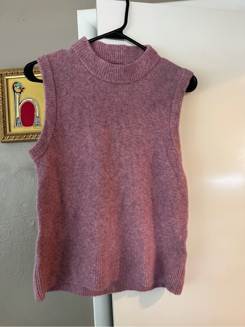 J. Crew Dusty Rose Sleeveless Mock Neck Knit Top XS